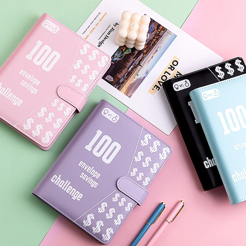 100 Envelope Challenge Flipbook Couples Deposit Savings Envelope Budget Notebook