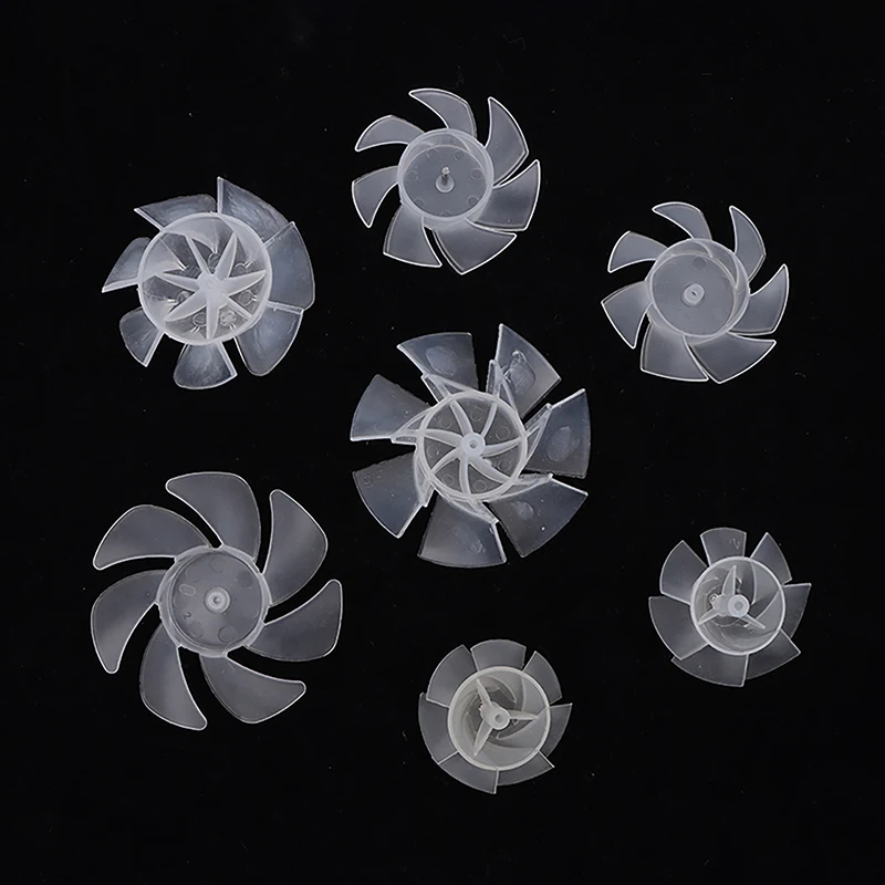 1PC Safe and Small Power Mini Plastic Fan Blade Outside Diameter 35mm/42mm/50mm/65mm 7 Blades for Hair Dryer Motor