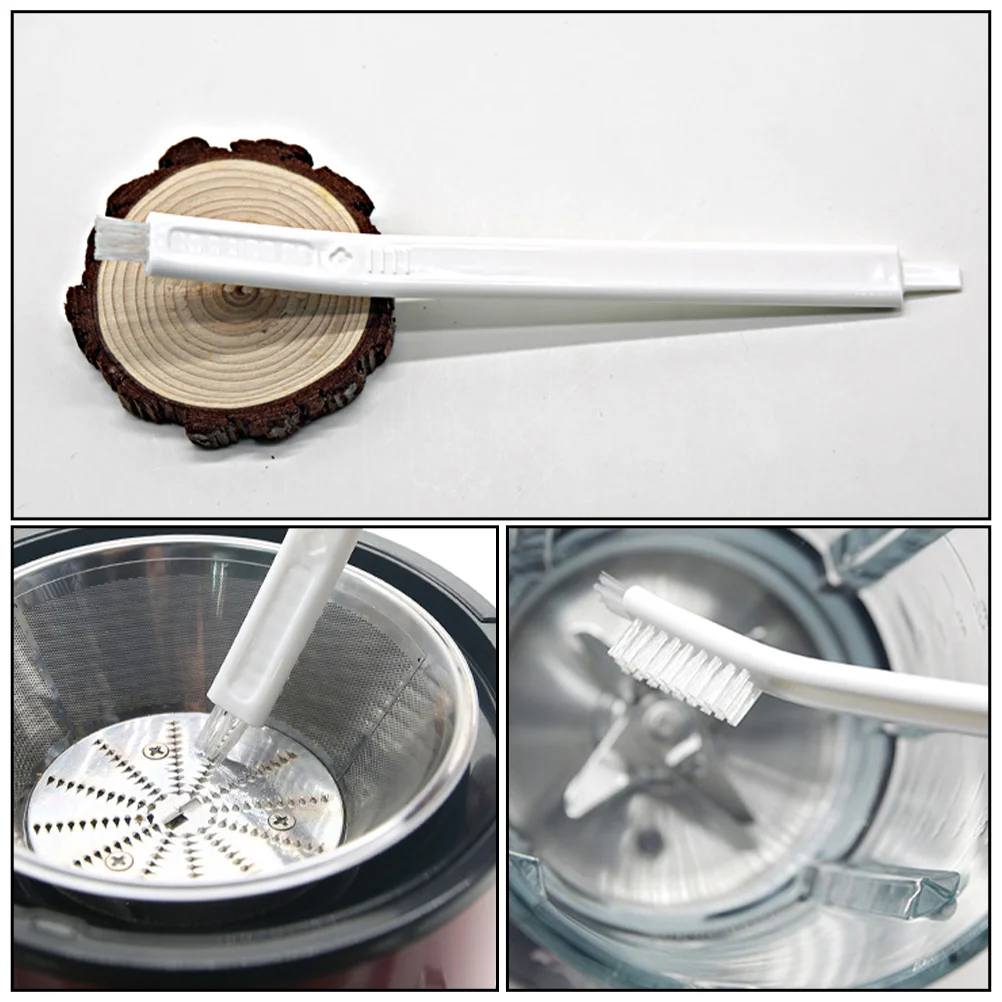 

6pcs Home Appliances Cleaning Brush Nylon Long Handle For Juicer Coffee Machine Soymilk Grinder Kitchen Tool White