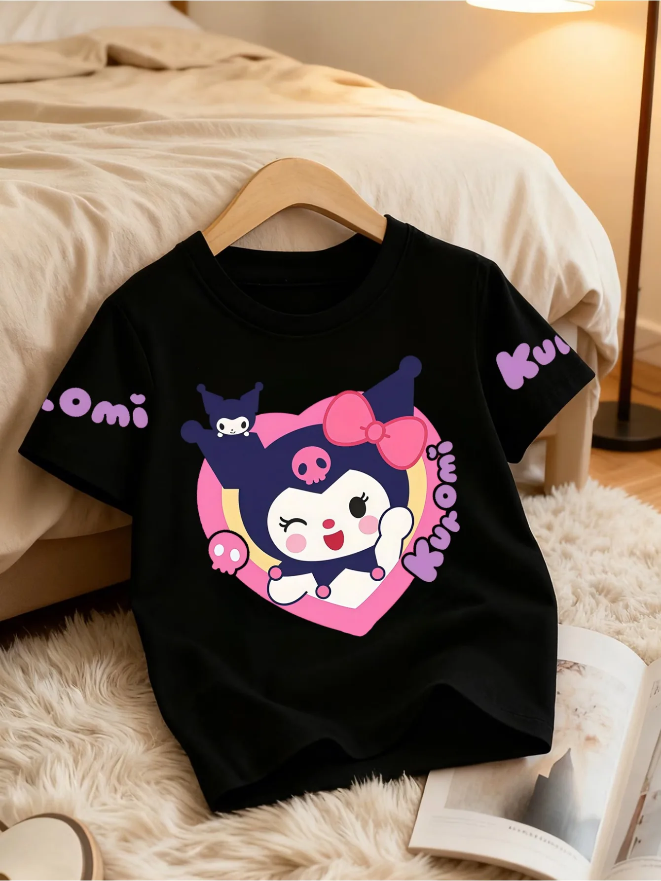 Cute Kawaii Hello Kitty Print Series Printed Character T-shirt, Cute and Fashionable Trend, The First Choice for Shopping