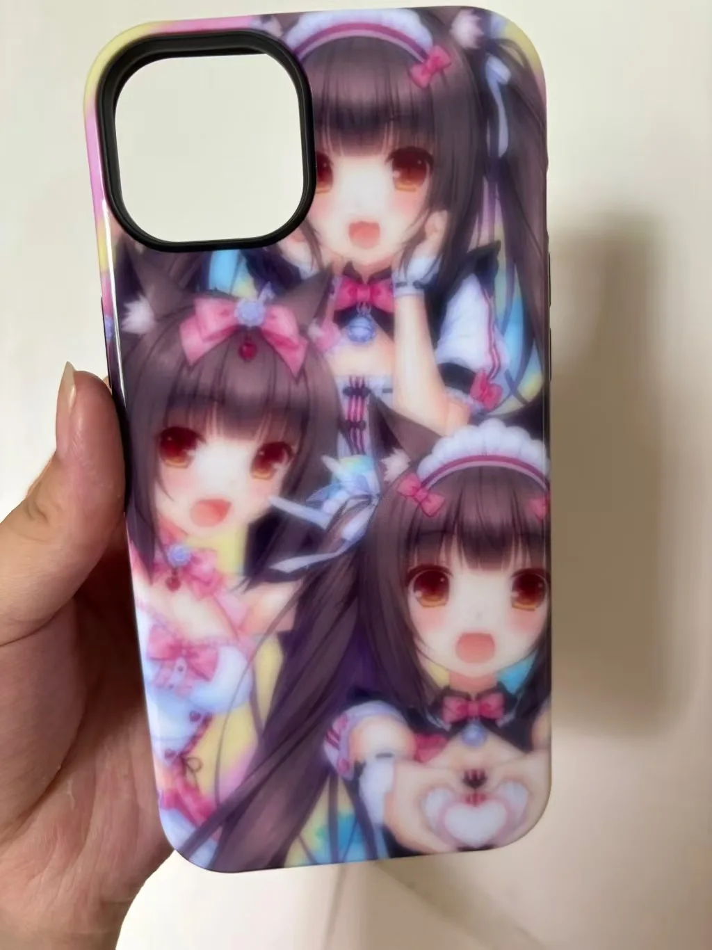 Luxury Anime Cute Maid Girls Phone Case For iPhone 16 17 Air 15 11 12 13 14 Pro Max 13 Mini 2-in-1Shockproof Matte Cover
