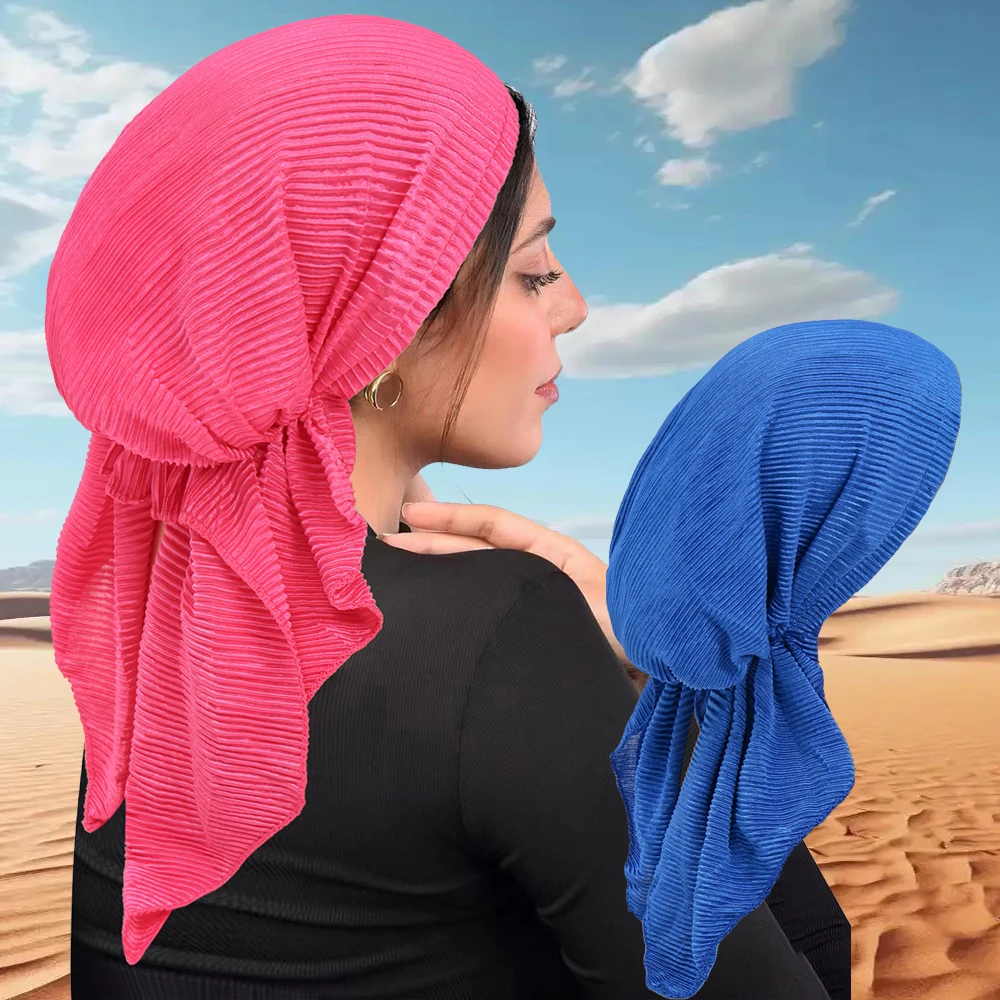 Muslimische Frauen Vorgebunden Hut Innere Hijab Kopftuch Stretch Motorhaube Haarausfall Kopf Wrap Chemo Kappe Bandanas Stirnband Turbante Mujer