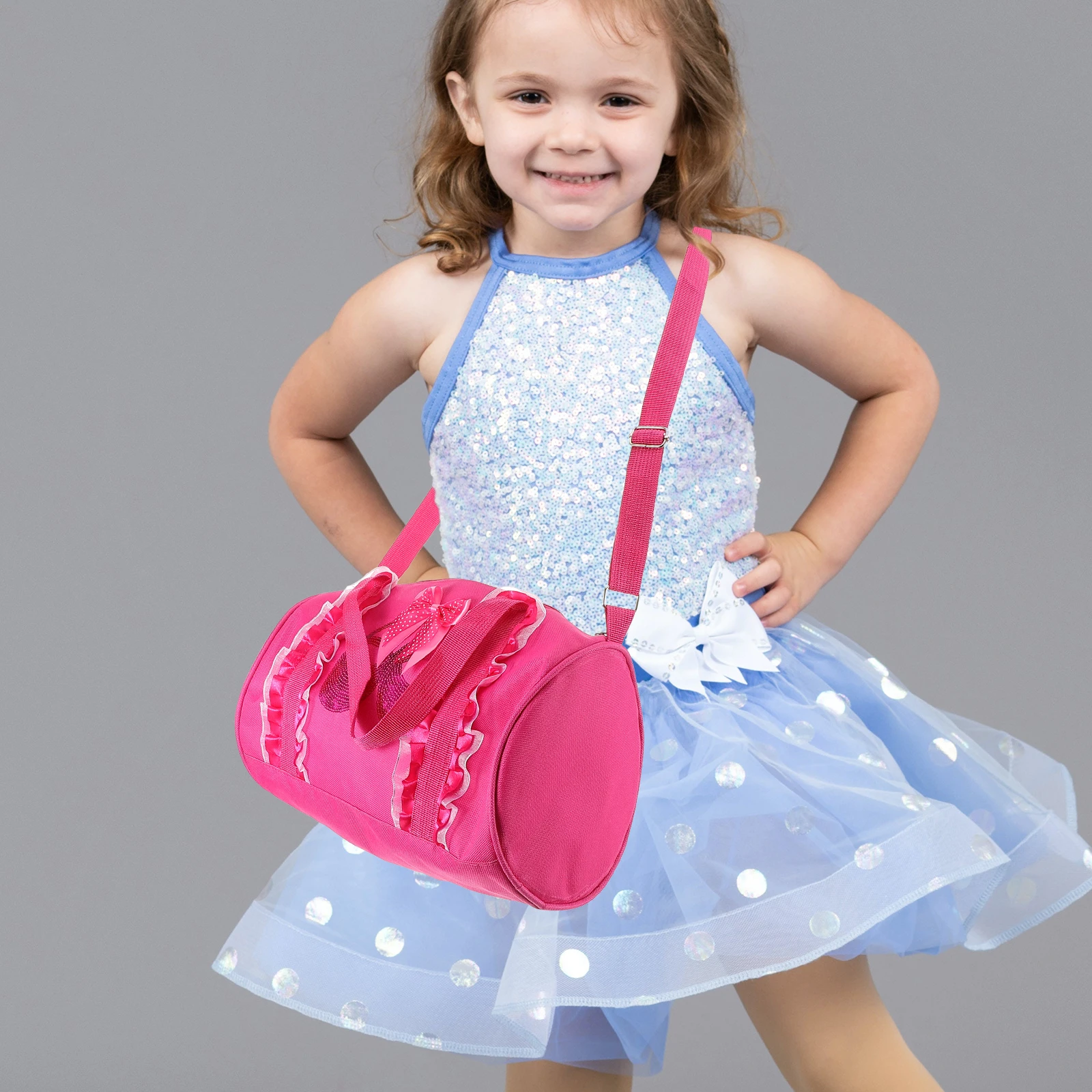

1PC Dance Backpack Girls Lightweight One Shoulder Ballet Bag Oxford Cloth Children Gym Spacious Holds Shoes Bottles