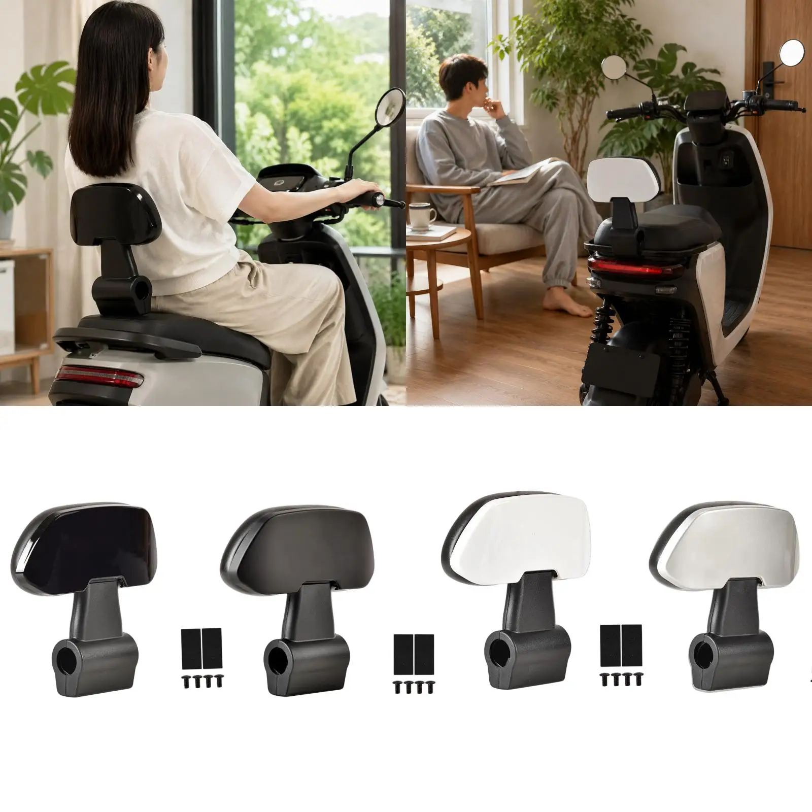Electric Bicycle Backrest Back Rest Support Ergonomic Stylish Replaces Easy to Install Parts Back Cushion for N85C E100