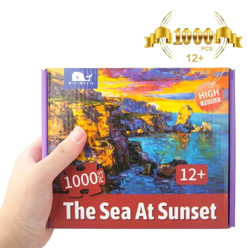 Adult Jigsaw Puzzle 1000pcs Sea at Sunset 72*50cm Stress Relief Entertainment Toys Paper Puzzles High Quality Christmas Gift