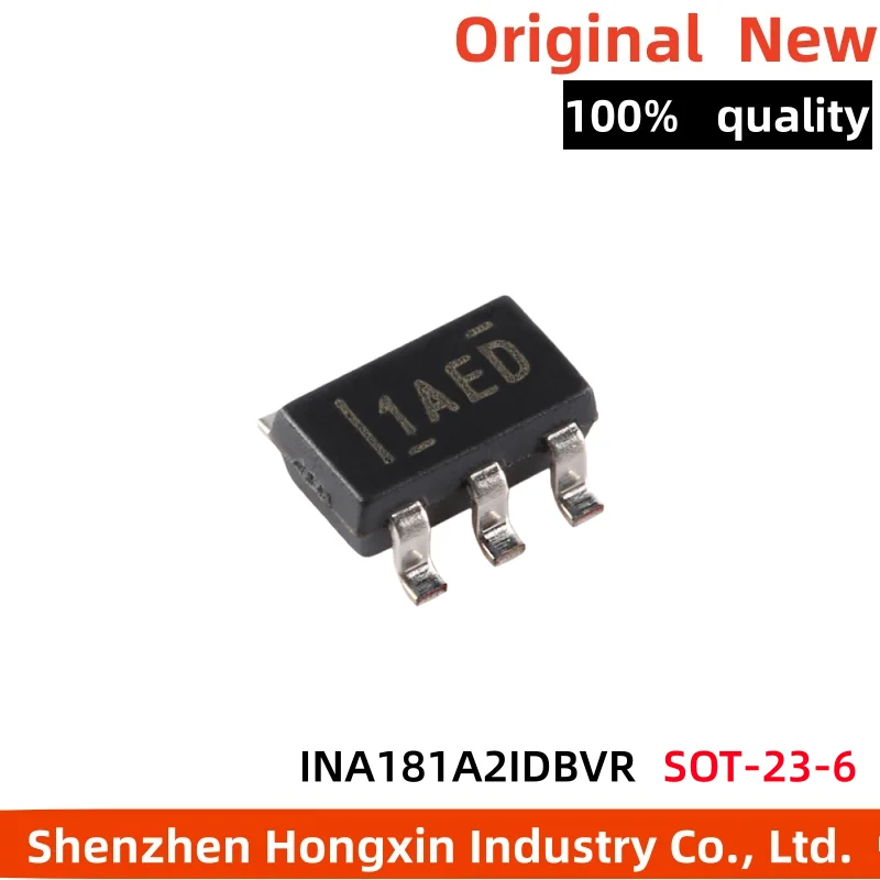 10 pieces INA181A2IDBVR silk screen printing 1AED SOT-23-6 current sensing amplifier chip