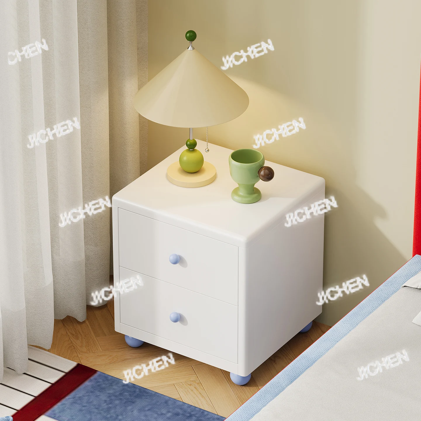 

Neu Modern Metal Corner Bedside Table Bedroom Bedside Table Locker Living Room Home Furniture Durable