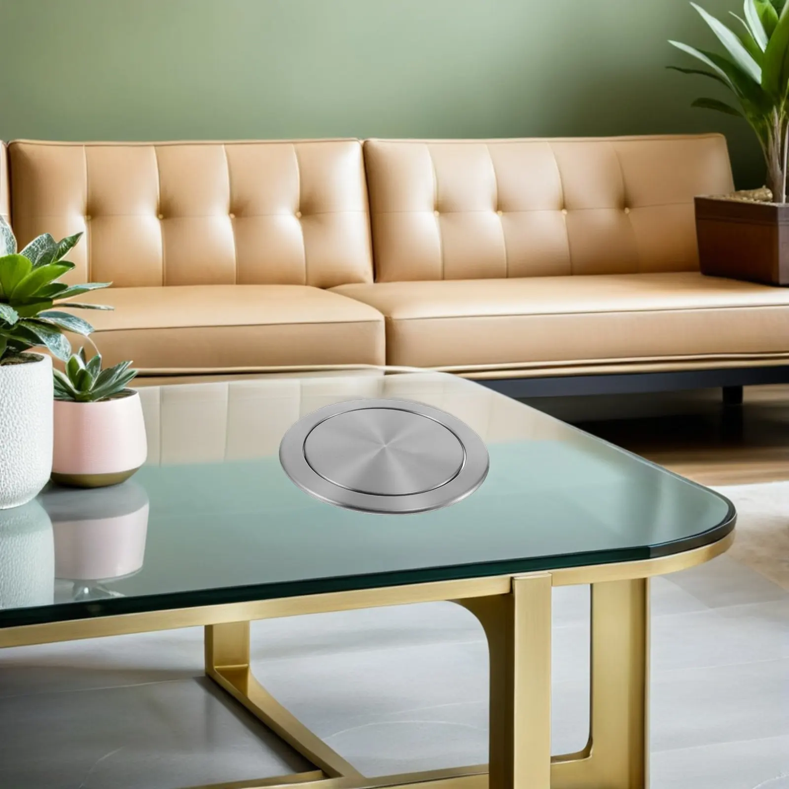 

Countertop Stainless Steel Built-in Trash Bin Flip Lid Commercial Kitchen Embedded Trash Can Recessed Swing Top Garbage Cover