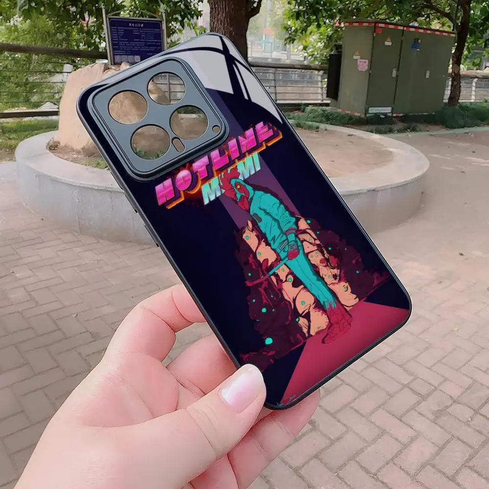 Game Hotline Miami Phone Case for Xiaomi Redmi Note 13 12 11 10 13c 9t 12s 11s 12c Pro glass Cover