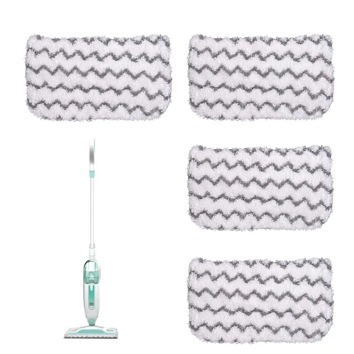 Home Times 4 Pack Steam Mop Pads, Fit Shark S1000/S1000WM/S1000A/S1000C, Microfiber Hard Floor Cleaner Replacement Refills
