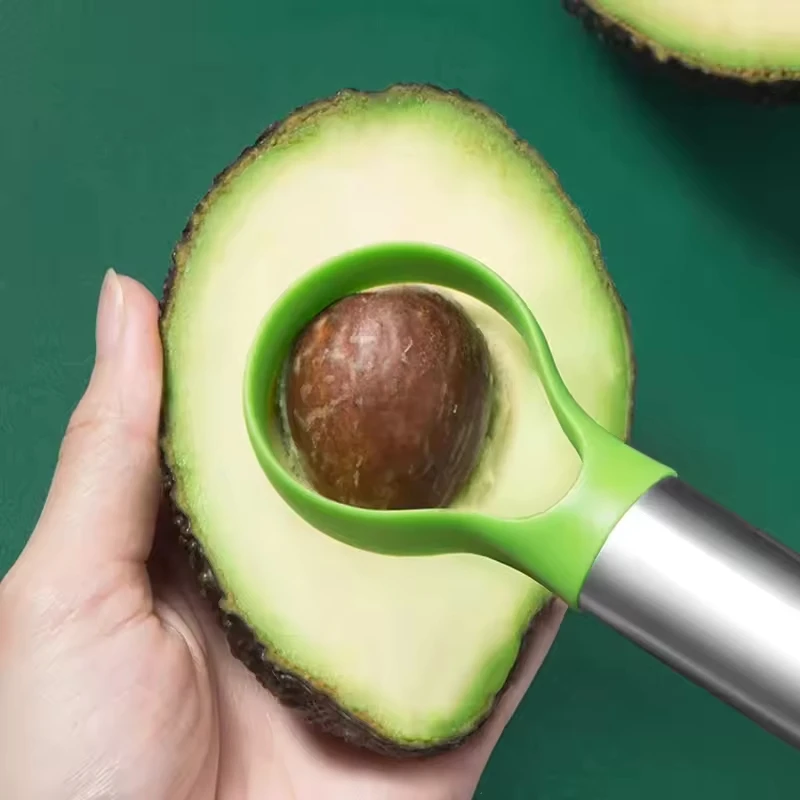 

Stainless Steel Household Peeler Kitchen Accessories Slicer 2-In-1 Avocado Dragon Fruit Peeler Kitchen Accessories