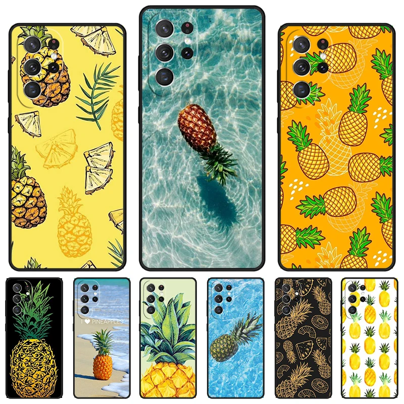 

Summer Fruit Pineapple phone case For Samsung Galaxy S24 S25 S23 S22 Ultra Note 10 20 Plus S20 S21 FE Cover