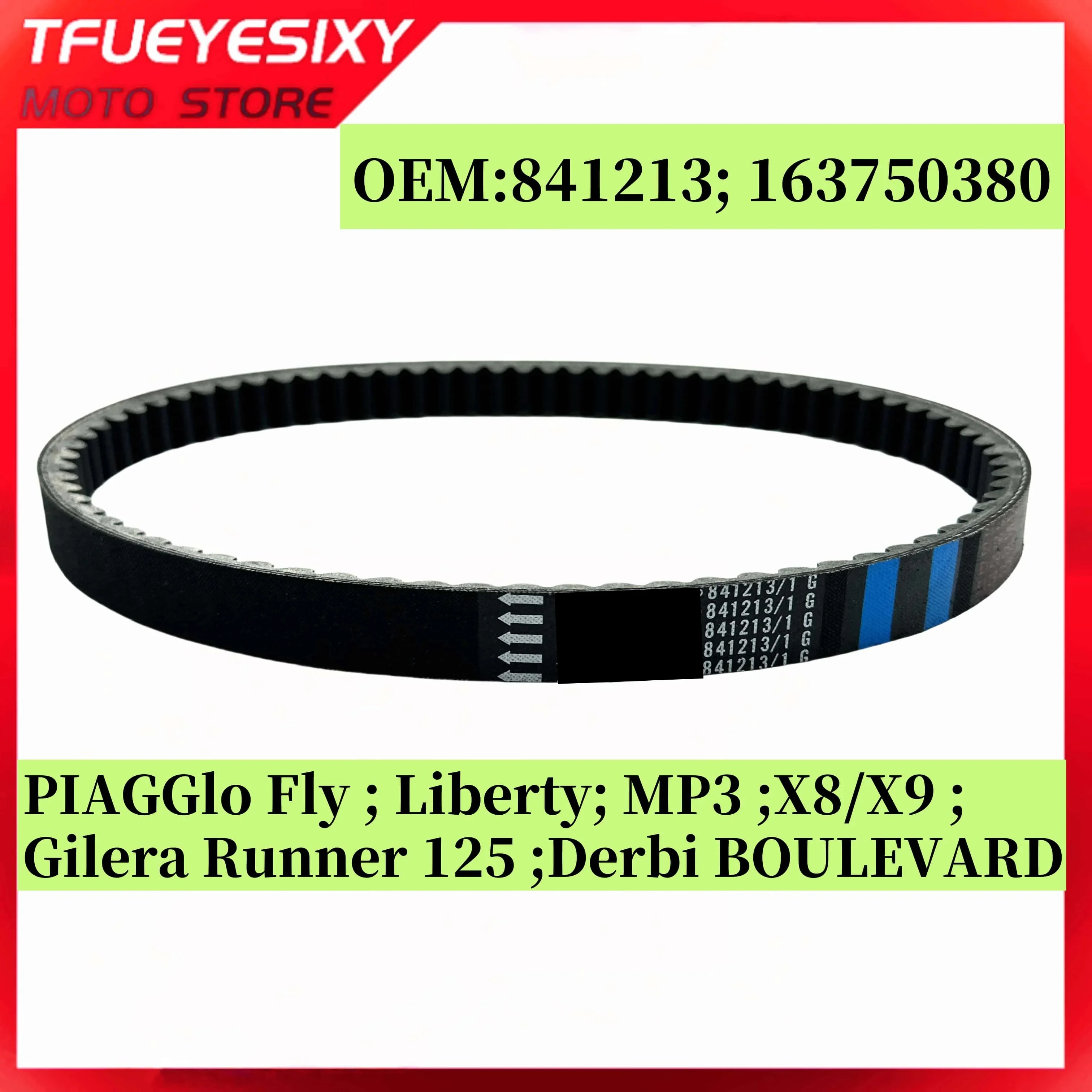 

Приводной ремень 814x22,5 для PIAGGIO Fly Liberty MP3 X8 X9 Aprilia Atlantic eu3 125 Mojito 125 Sport city one 4t eu3 125cc 841213