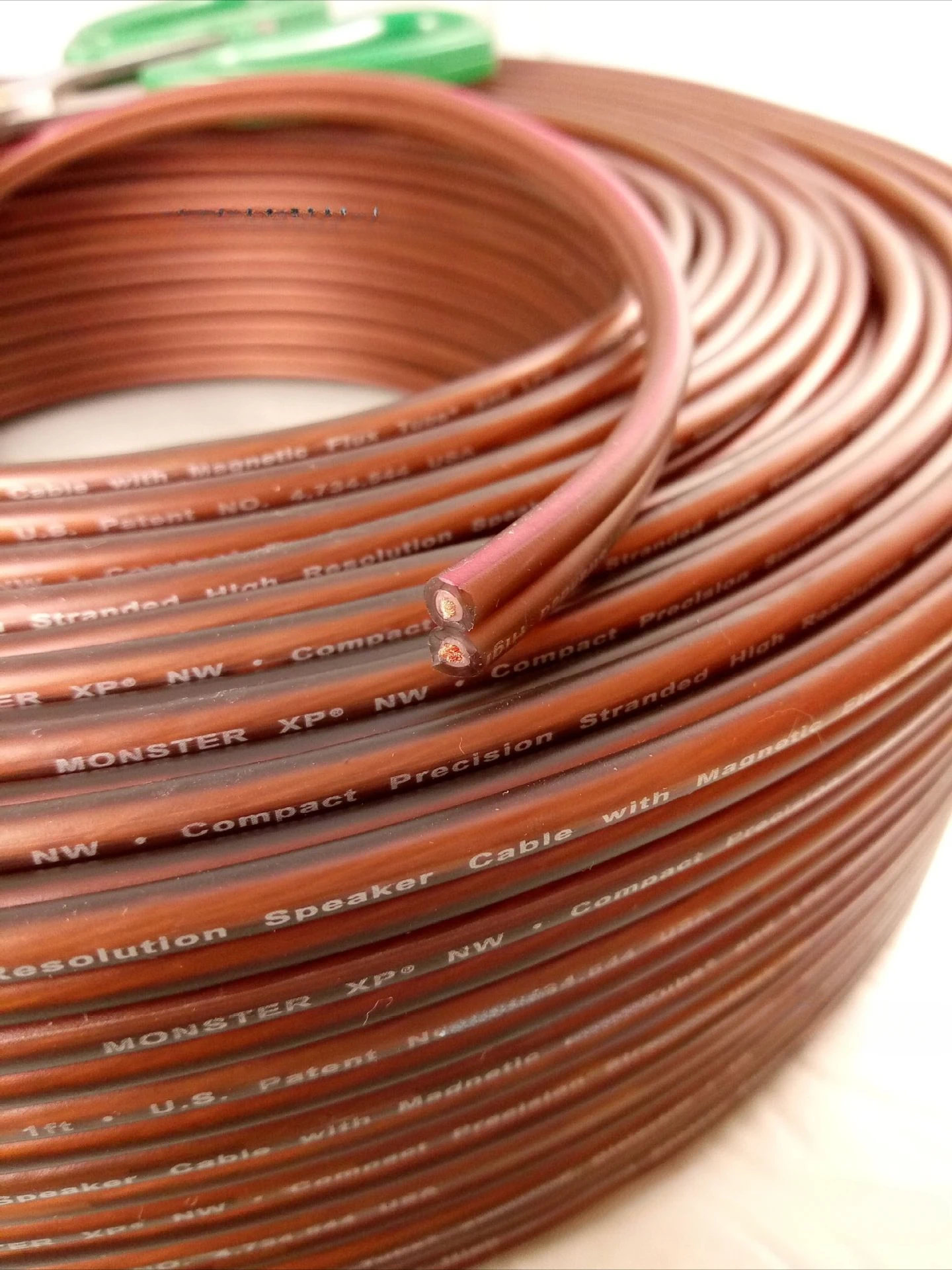 كابل صوت بني 400 Core، كابل مكبر صوت من النحاس النقي، كابل مكبر صوت، كابل مكبر صوت من الجلد الناعم عالي المرونة #3