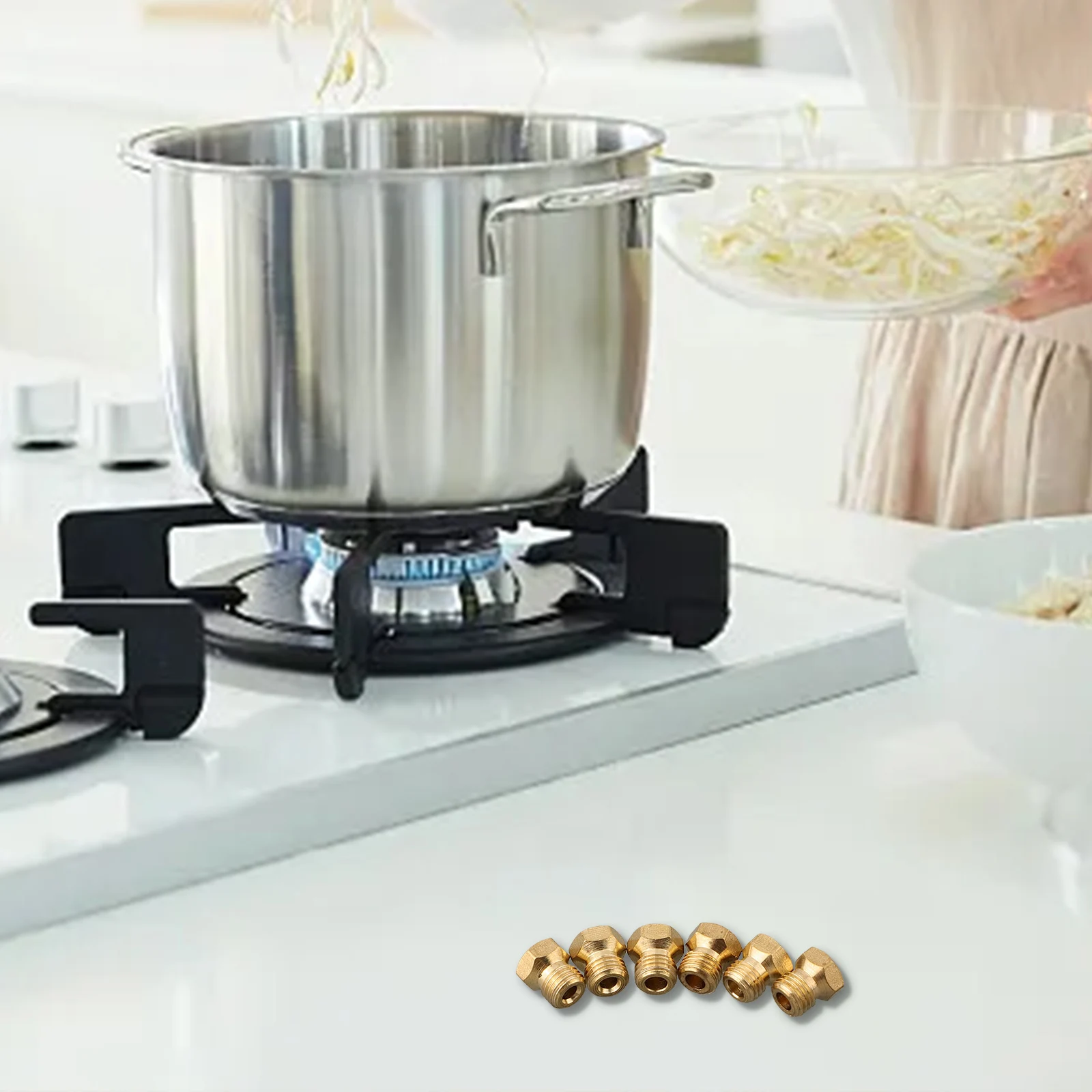 For Kitchen Use For Home Cooking 0.87, 0.87, 0.65, 0.65, 0.5, 0.5 Gas Stove Nozzle Set Versatile Compatibility