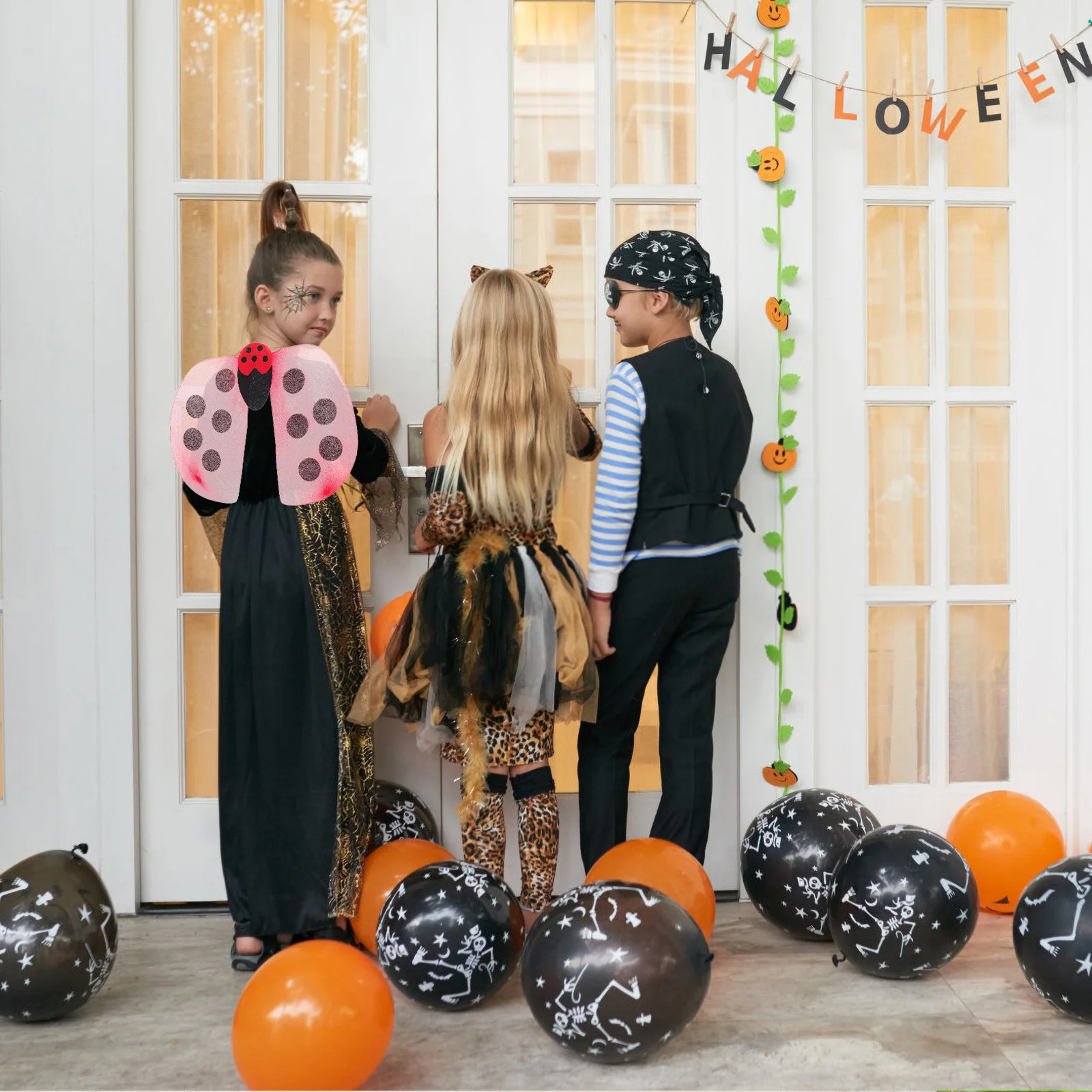 Girls Ladybug Wings Fairy Wings Dress Up Costume Cosplay Prop Kids Birthday Party Halloween Carnival Birthday Party Games