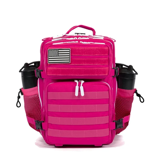 Imagen 1 del producto Mochila táctica de 25L para mujer, para viajes al aire libre, senderismo, bolsa para insectos, ejercicio de fin de semana, atletismo, gimnasio, con portavasos doble