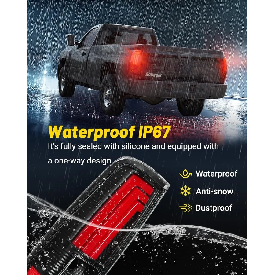 LED-achterlichten montage ontworpen voor 19992002 Chevy Silverado en 19992007 GMC Sierra Classic gerookte lens vrachtwagen achterlicht met