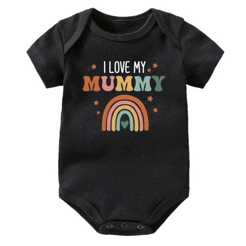 I Love My Daddy Mummy Newborn Baby Bodysuit Cute Baby Cotton Rompers Summer Twins Baby Boys Girls Body Suit Baby Gift Clothes