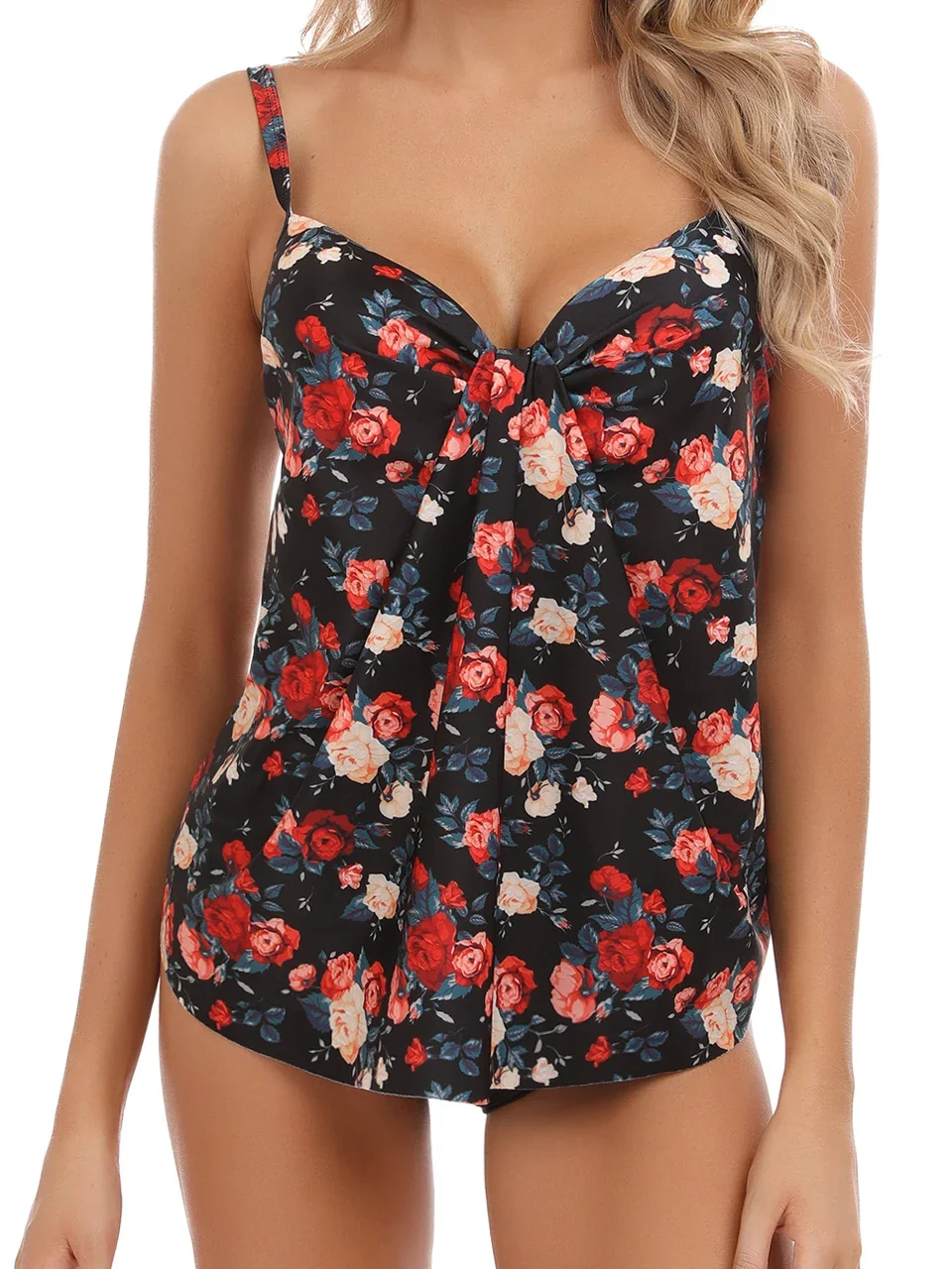 2025 Straped Tankini مجموعة ملابس السباحة النساء ملابس سباحة مطبوعة الإناث رفع ارتداءها الاستحمام لباس سباحة الصيف بحر