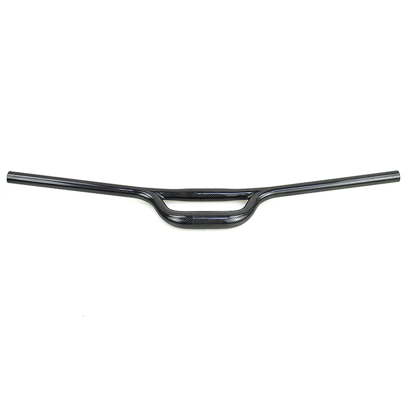 New Foled bike 3K full carbon fibre bicycle handlebar 9.5 degrees backsweep double tube carbon handlebar MTB 66mm rise