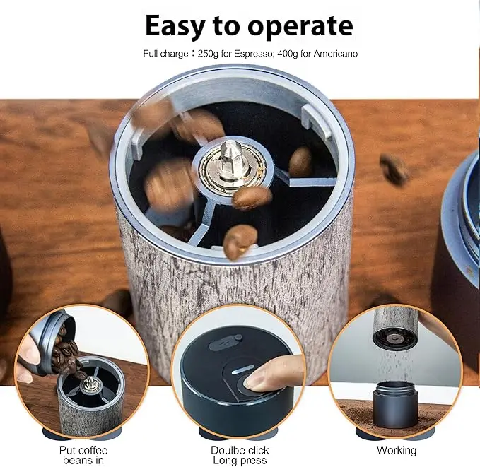 工場卸売価格家庭用商業ミニ電気コーヒーグラインダー USB 充電式電気