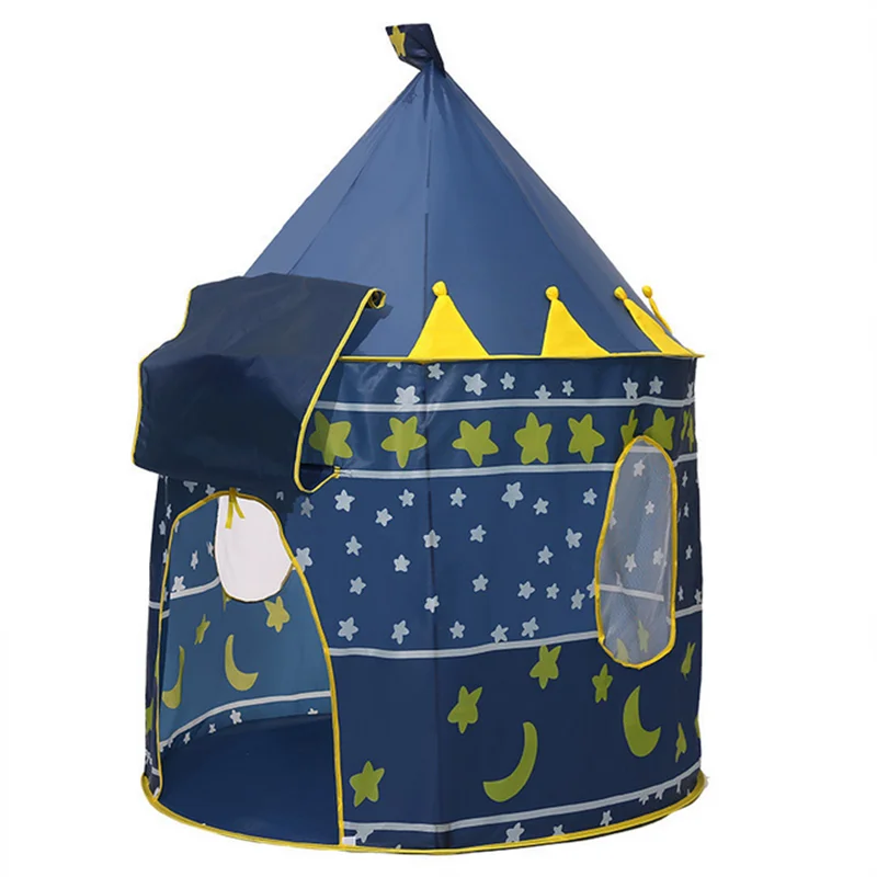 Tenda da gioco portatile pieghevole Tipi Prince tenda pieghevole bambini Boy Cubby Play House regali per bambini tende giocattolo all'aperto castello 2023