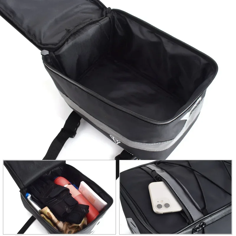 Rear Bike Rack Bag with Rain Cover 8L/15L Waterproof Bicycle Bag Cycling Pannier Trunk Carrier