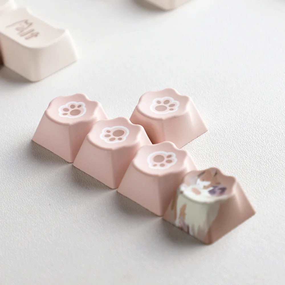 MAO Profile Personality Cute Cat Head Keycaps PBT Thermal Sublimation custom Key Caps per tastiera meccanica HI75 98 99 F87