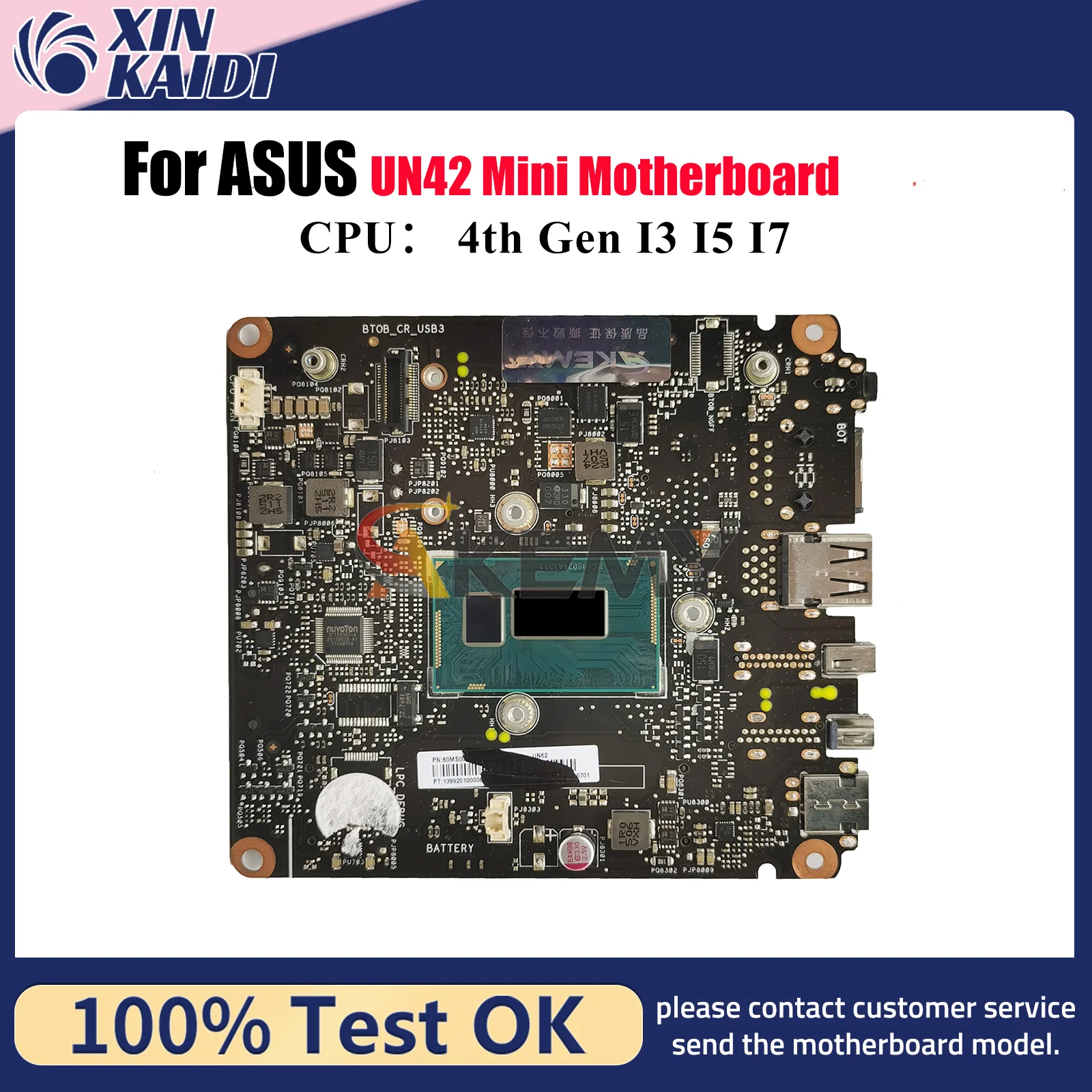 

UN42 Laptop Motherboard For ASUS VivoMini UN42 Notebook Mainboard With I3 I5 I7 CPU 100% tests OK fast shipping High quality