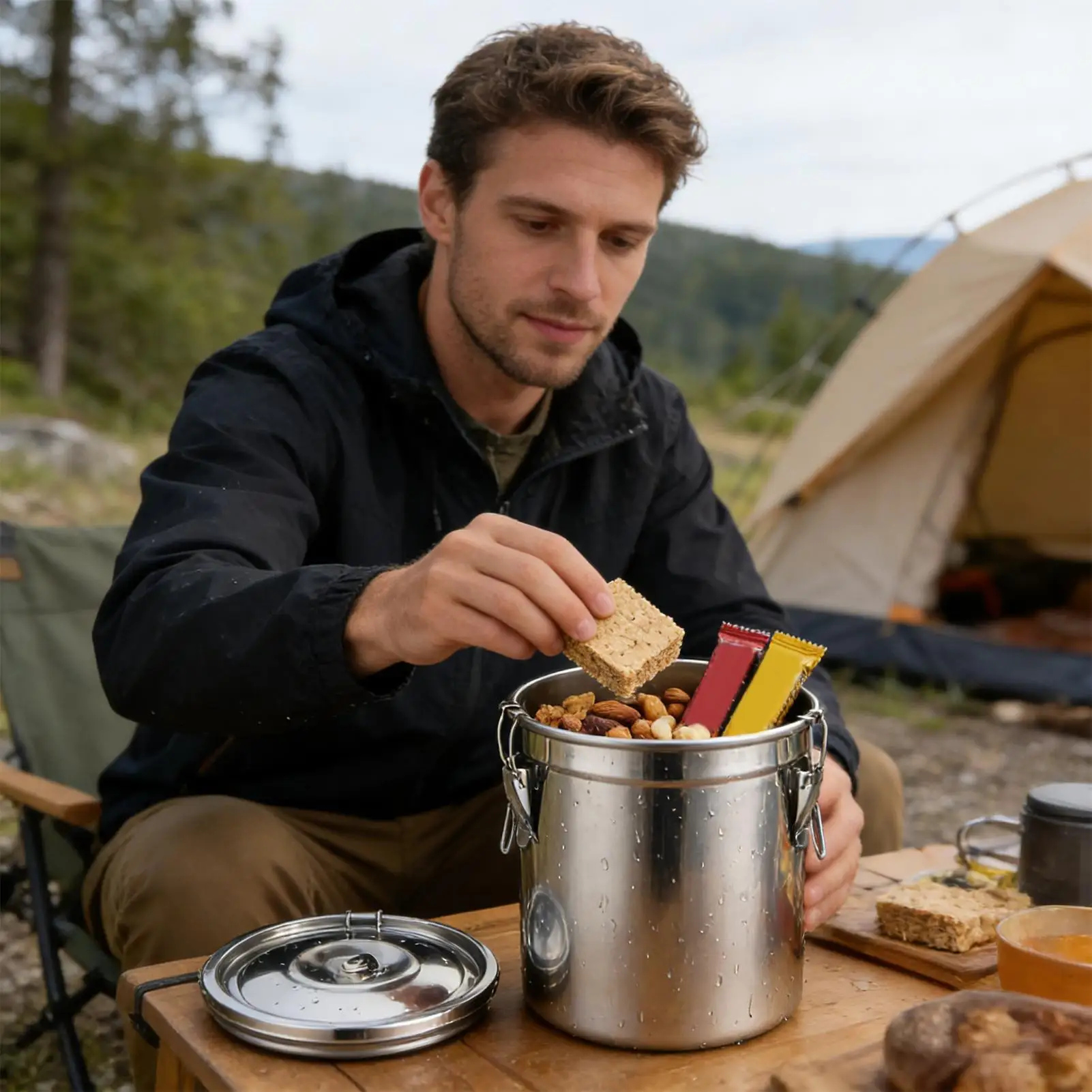 

Герметичные контейнеры для хранения продуктов 6 л, из нержавеющей стали, для кухни, для муки, риса, зерна, круп