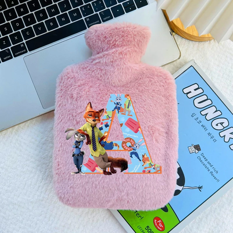 

Zootopia Disneys Грелки для рук для девочек Зима Kawaii Letter A-Z Грелка для рук Женские теплые сумки для ног и живота с горячей водой Детский подарок Горячие продажи