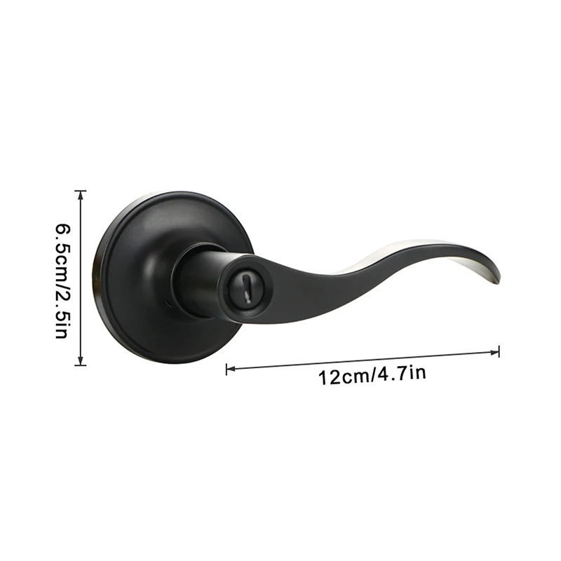 Entrance Lever Door Handle [Lock With Key] For The Office Or Front Door With Satin Bronze Finish On The Right And Left