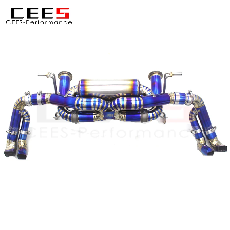 

CEES Catback Exhaust System for Audi R8 V8/V10 4.2/5.2 2017-2023 Tuning Performance Titanium Exhaust with Valve