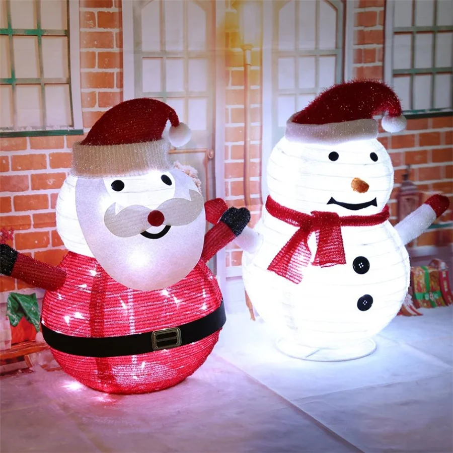 

2024 New Santa Claus Snowman Fairy Lights Lantern Outdoor Waterproof Lawn Garden Lights for Party Wedding Christmas Decorations