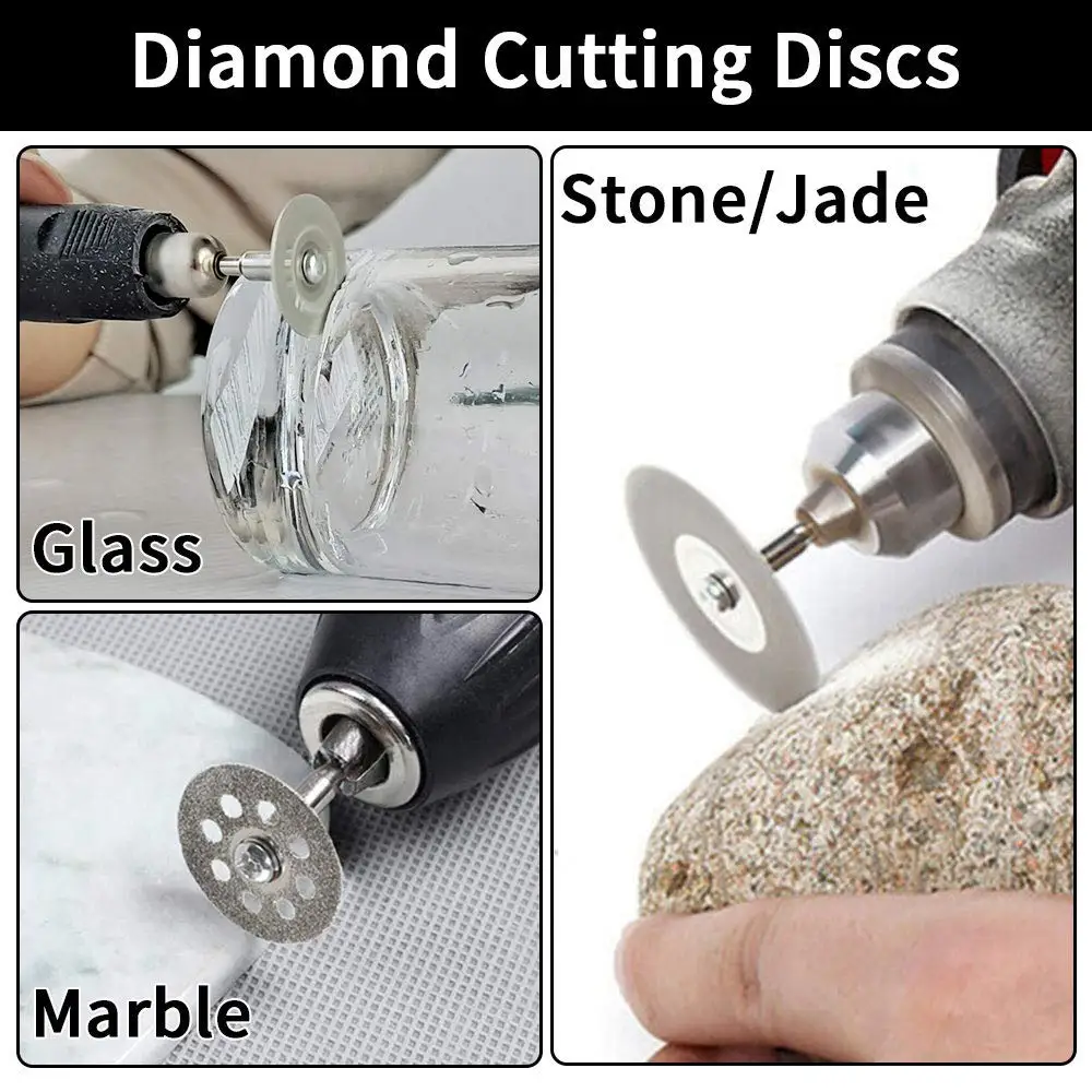 Cutting Discs for Dremel Rotary Tool, 3 Different Saw Blades ,Cutting Wood/Metal/Plastic/Glass/Stone and Make DIY Craft
