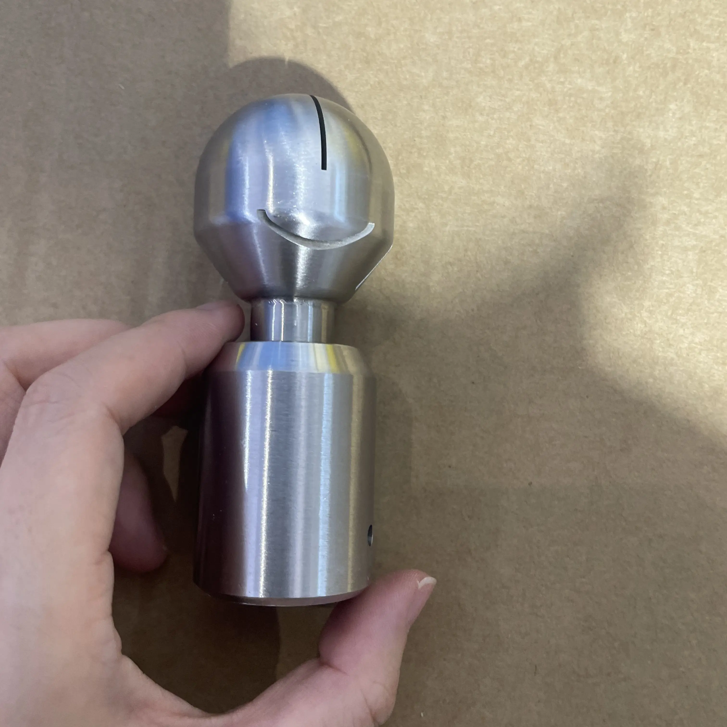 316L Stainless Steel Rotary Spray Ball 360° Rotating CIP Tank Cleaning Nozzle 3/8