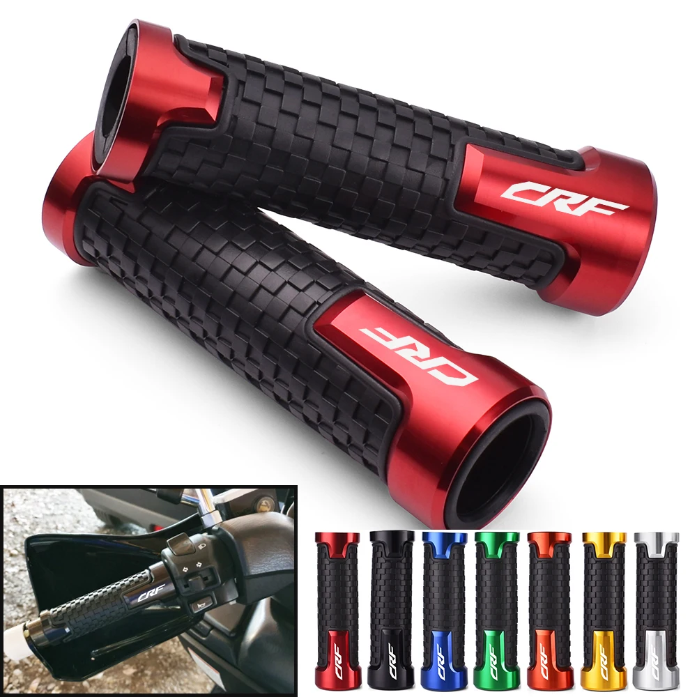 Motorcycle Handlebar Grips CNC aluminum Rubber Hand Thruster Grip For Honda CRF250R CRF450R CRF 250 450 R 2007-2020 Accessories