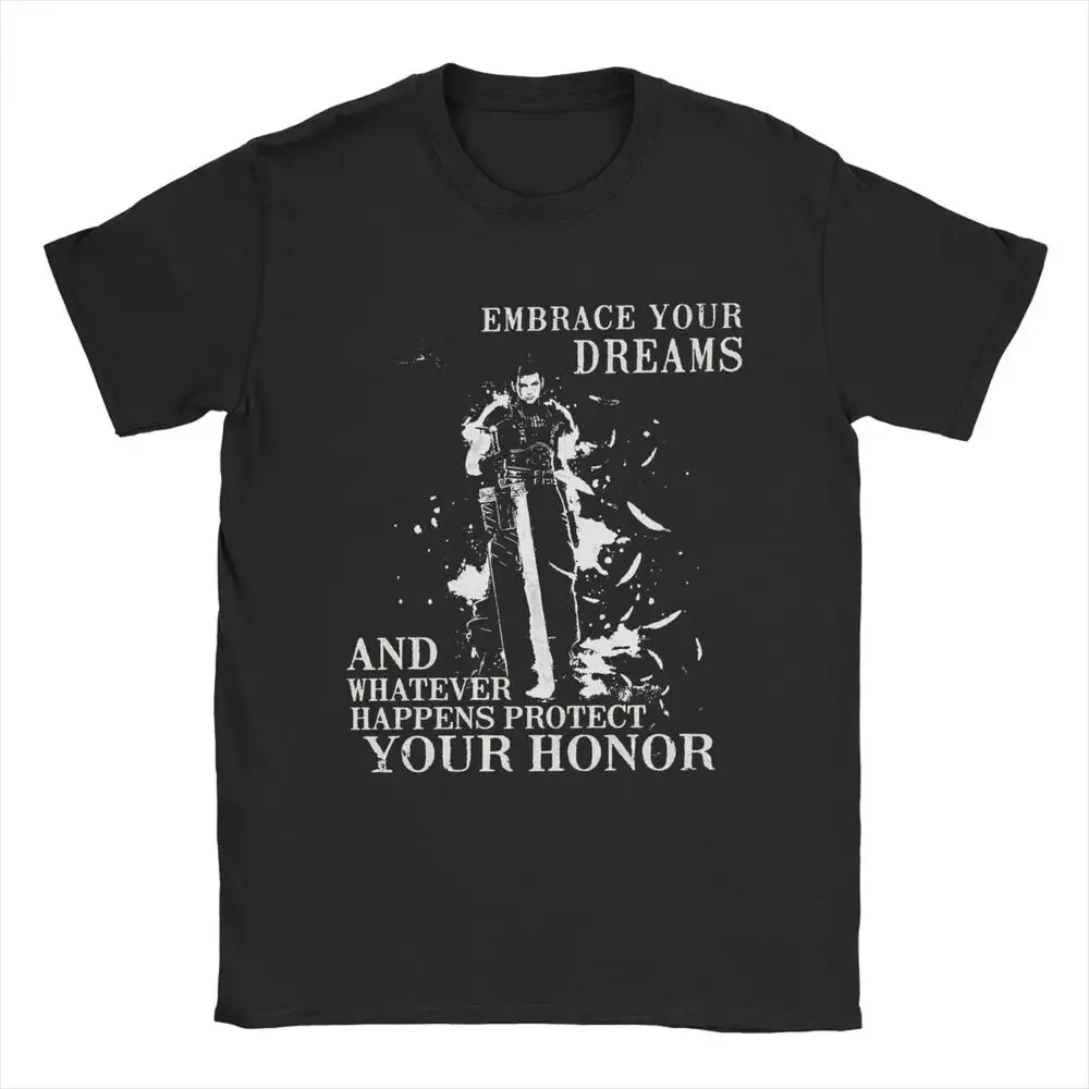 

Vintage Final Fantasy 7 T-Shirt for Men Round Neck Pure Cotton T Shirt