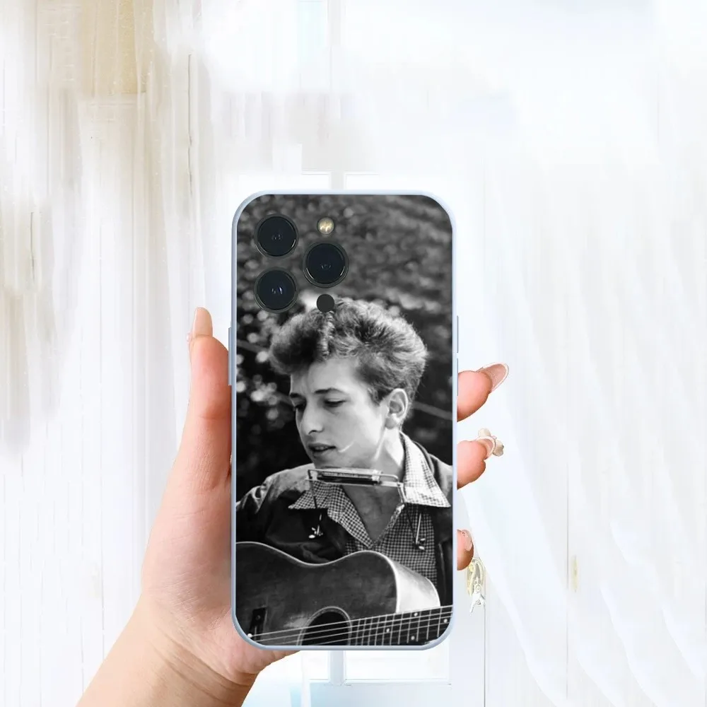 Classic Singer B-Bob Dylan Blonde Musician Old Photograph Phone Case For iPhone 14 13 12 11 Pro Max XS Max X XR 7 8 Plus Mini Bl