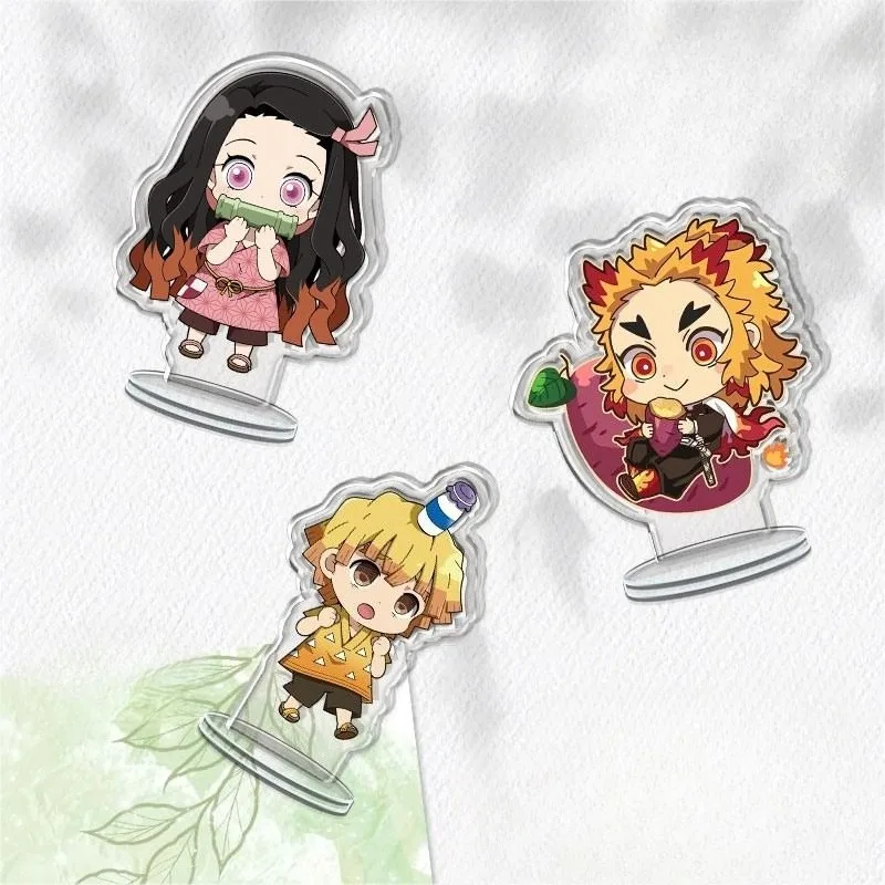 

Demon Slayer Acrylic Standing Sign Hashibira Inosuke Kochou Shinobu Anime Peripheral Q Version Creativity Mezzanine Ornament