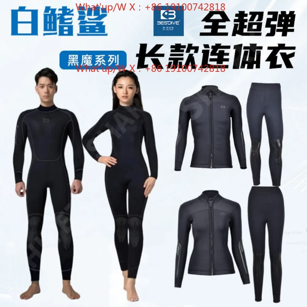 3.5Mm 5mm Black Demon Scuba Split One-piece Wetsuit Wetsuit Wetsuit