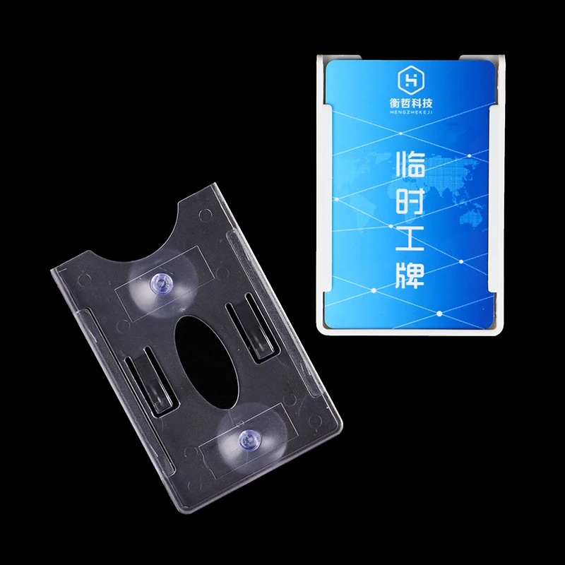 

Transparent Beige Car Organization Card Sleeve For Windshield Glass Tag Durable ID IC Card Holder Sucker Card Holder ABS Plastic