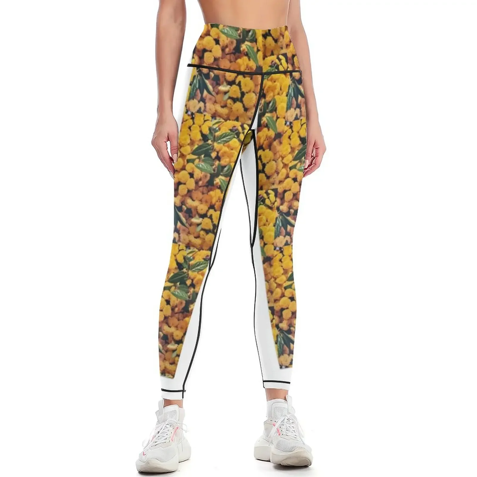 

Dot’s June flowers Leggings fitness set gym jogging pants sportswear gym flared Womens Leggings