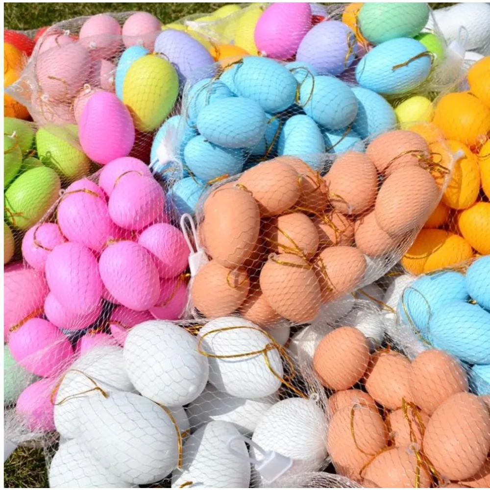 DIY Easter Egg Hanging Decora 20PC Colorful Painting Pigeon Bird Eggs Eggs for Easter Party Graffiti Egg Pendant Decor Kids Gift