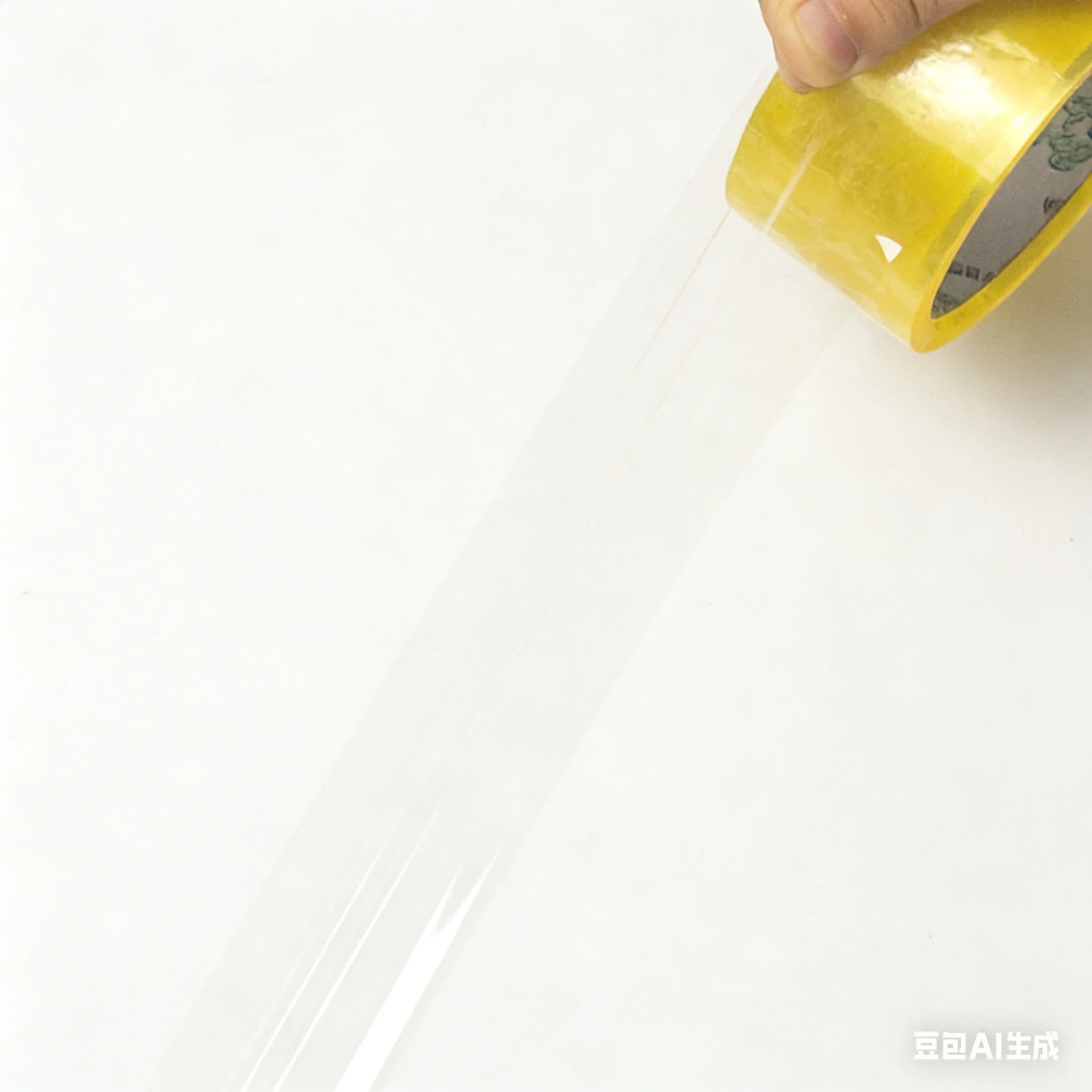 55mm Wide Transparent Yellow Packing Tape, Shipping & Express Packaging Tape, 75 Meters Per Roll
