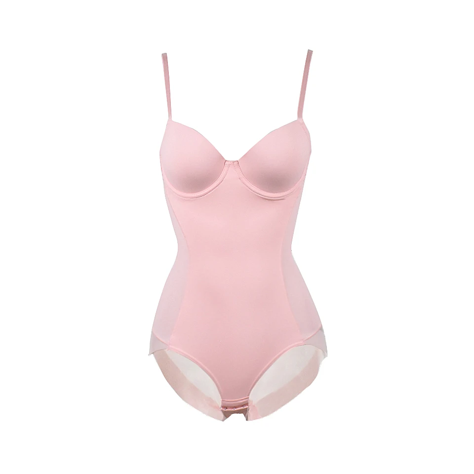 Weißer Bügel-Bodysuit für Damen, formgebend, dehnbar, einfarbig, seidig, Unterwäsche, Bodysuits, Shapewear – Detail 16