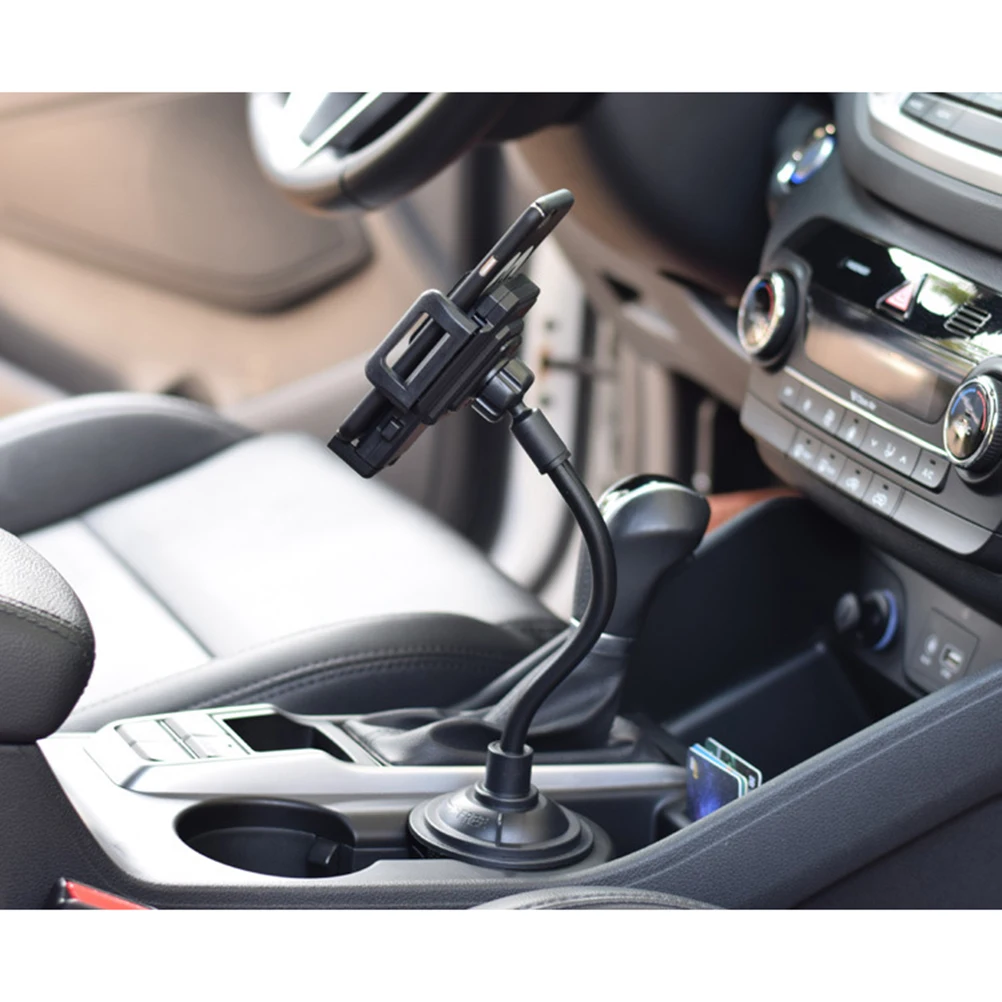

Universal Car Mount Adjustable Gooseneck Cup Holder Cradle Black Compatible Phones 50-95mm Wide 360 Degree Rotation Phone Holder