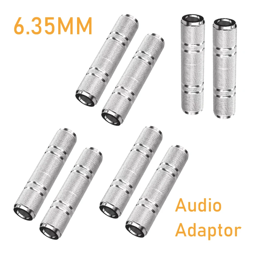 

Audio Connector Extender 6.35mm Stereo Female To Female Coupler for Guitar Cable Headphone Speaker Studio Gear
