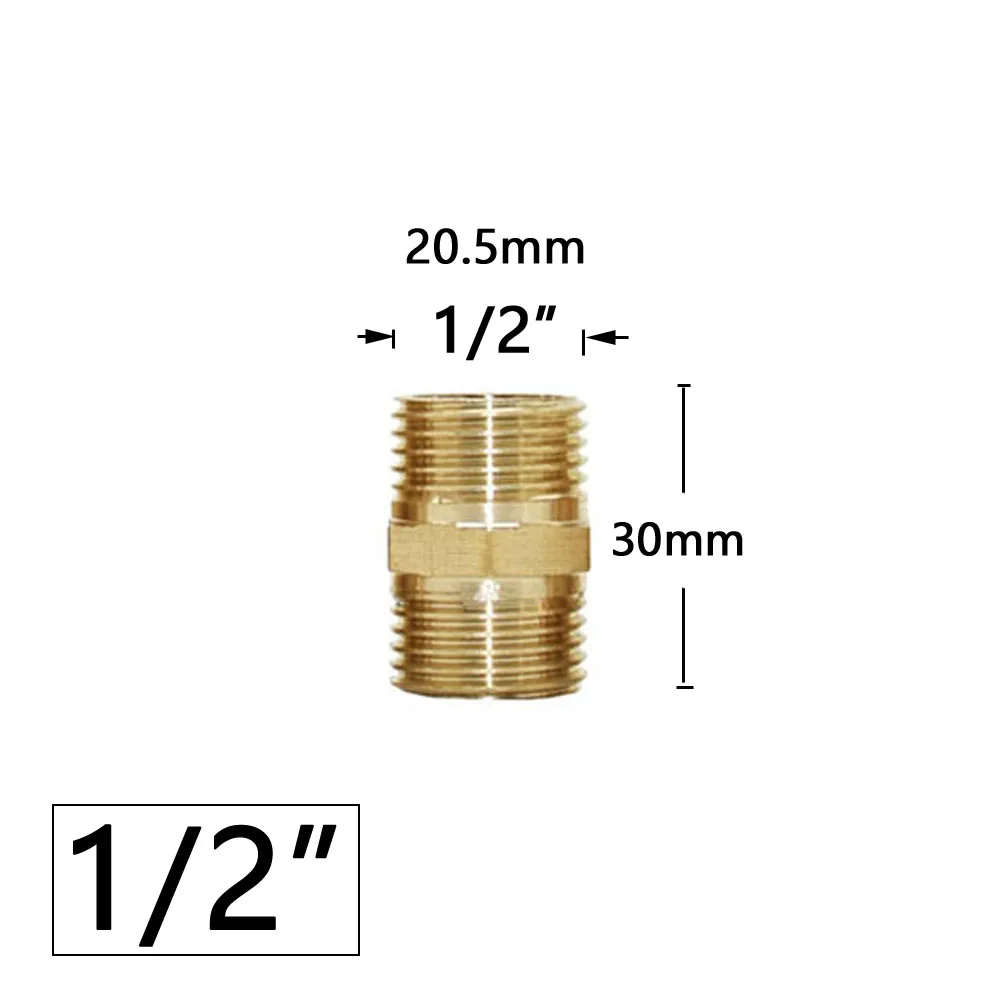 1/2 3/4 Inch Male Female Thread Brass Coupler Tee Elbow End Cap Service Connector Fitting Irrigation Tube Water Plumbing Joints